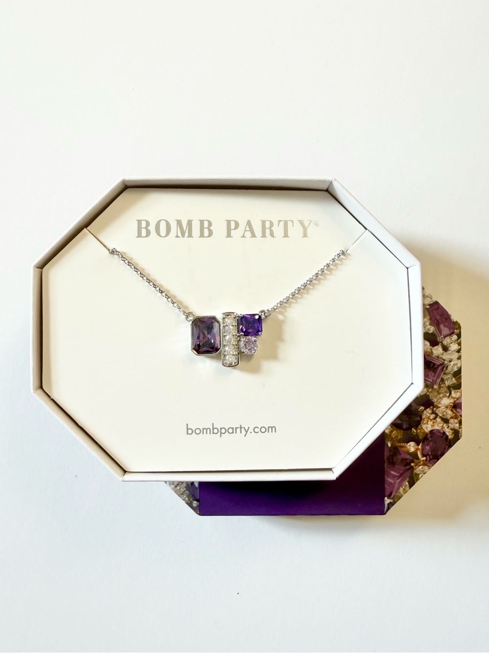 Bomb Party, Vintage February Birthday Necklace 2024 - “Trio of Beauty” RBP5769